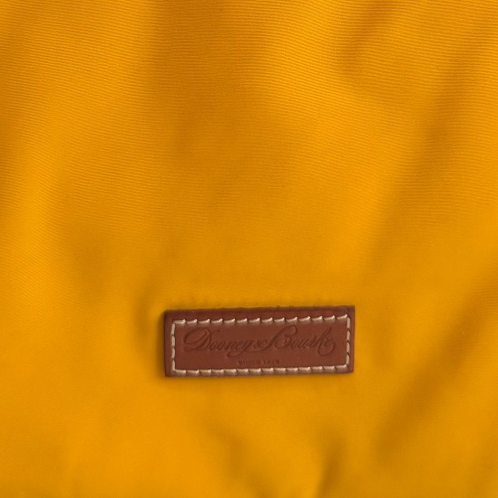 EUC Dooney & Bourke Victoria Nylon Shopper Tote in Mustard - Picture 2 of 11